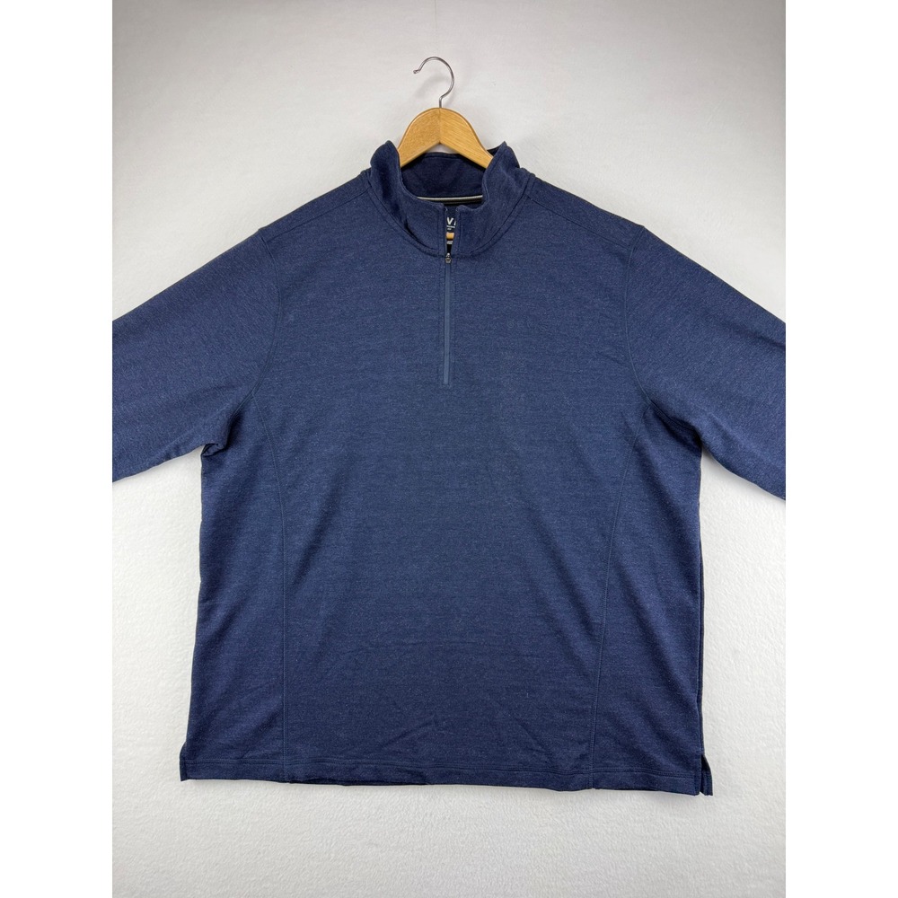 Orvis Quarter Zip Pullover Mens XXL Blue Heathered Classic Collection